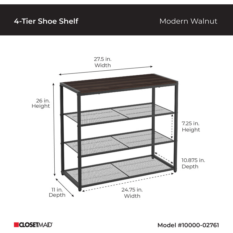 White 4 discount tier shoe rack